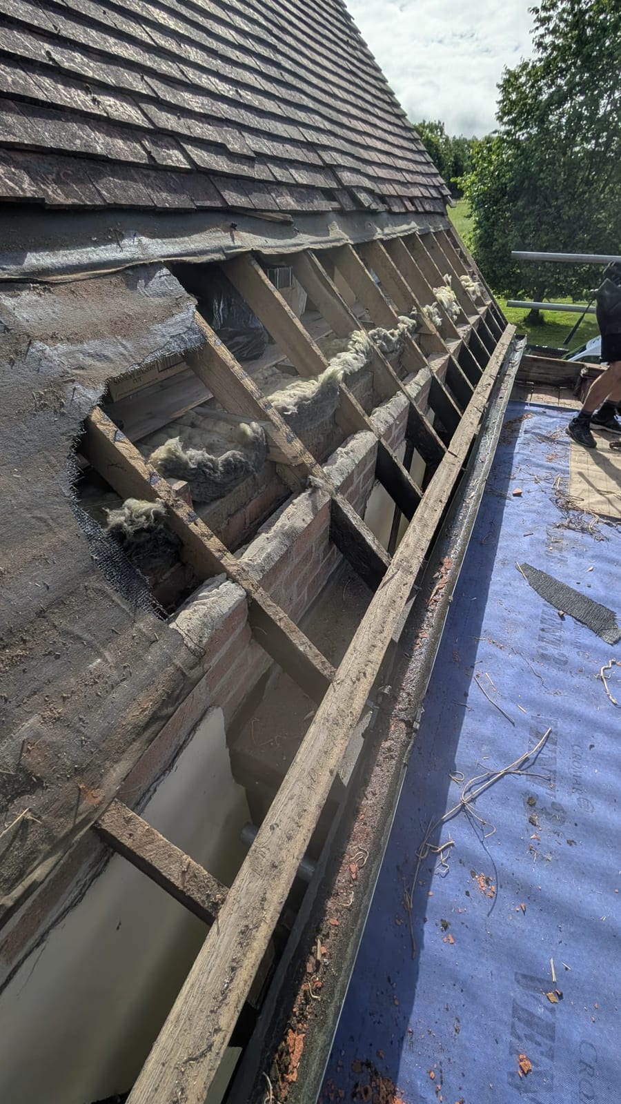 perished bitumen based underfelt 
